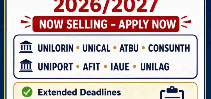 Post-UTME forms 2026